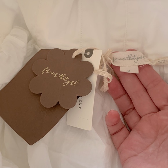 Anthropologie Forever That Girl Tiered Ruched Back Bow Dress - Picture 9 of 13